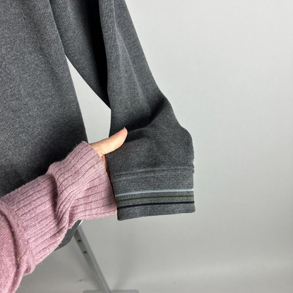 Ted Baker Newcase Long-Sleeve Polo Shirt Mens Gray 1/4 Zip Size 5 US XL - Picture 3 of 6